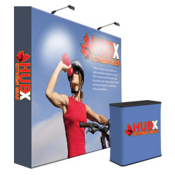 10 ft. RPL Fabric Pop Up Display - 89"h Straight Graphic Package